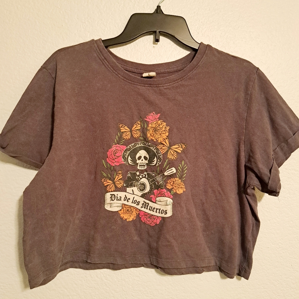 Dia De Los Muertos Crop Top